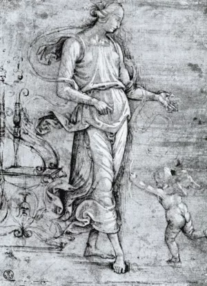 Venus and Cupid by Pietro Perugino Oil Painting