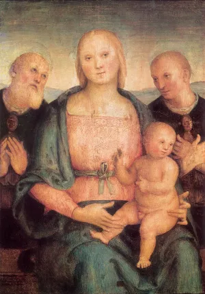Virgin and Child with Saints by Pietro Perugino - Oil Painting Reproduction