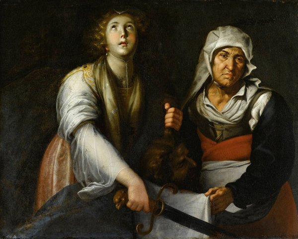 Giuditta E La Serva by Pietro Ricchi - Hand-Painted Oil Painting Reproduction