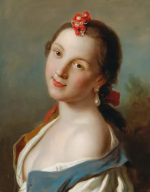 Portrait Of A Young Woman Oil painting by Pietro Rotari