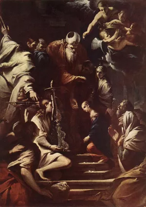 Presentation of the Virgin in the Temple by Pietro Testa Oil Painting