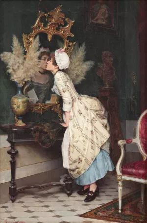 Ein Kuss dem Spiegelbild by Pietro Torrini Oil Painting