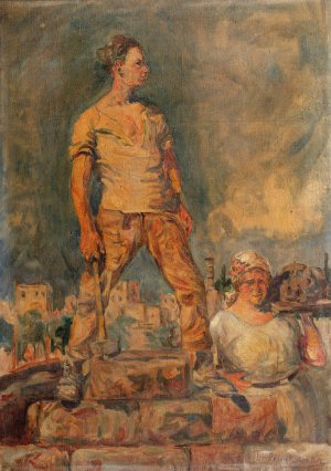The Labourer by Leopold Pilichowski Oil Painting