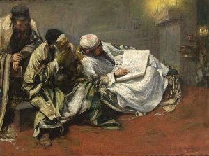 Yom Kippor by Leopold Pilichowski Oil Painting