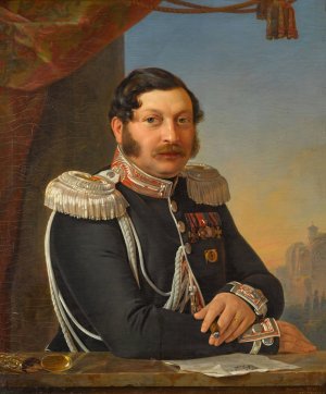 Portrait of Fedor Chernyshev by Pimen Nikitich Orloff Oil Painting
