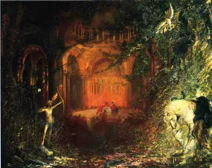 Parsifal and the Knights of the Holy Grail: Scenes from Act I by Pinckney Maricius-Simons - Oil Painting Reproduction