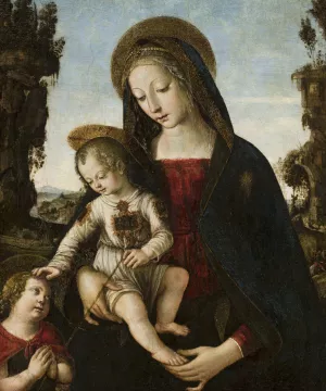 Madonna with Child Jesus and St. John by Pinturicchio Oil Painting