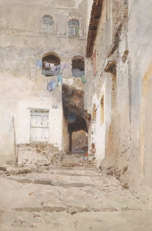 Hauser in Terracina by Pio Joris Oil Painting