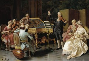 A private performance by Pio Ricci Oil Painting