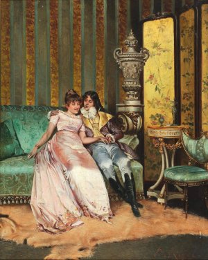 Galante Szene by Pio Ricci Oil Painting