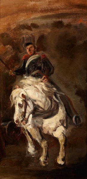 Artillerist on Horseback by Piotr Michalowski Oil Painting