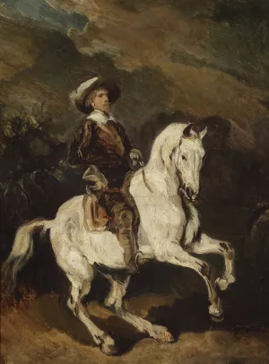 Cavalryman by Piotr Michalowski Oil Painting