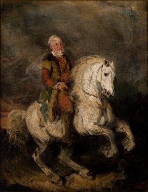Hetman Stefan Czarniecki on Horseback by Piotr Michalowski Oil Painting