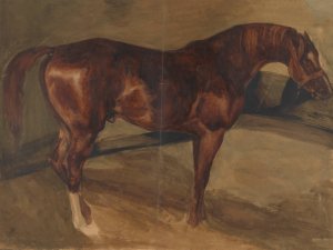 Kon masci gniadej by Piotr Michalowski Oil Painting