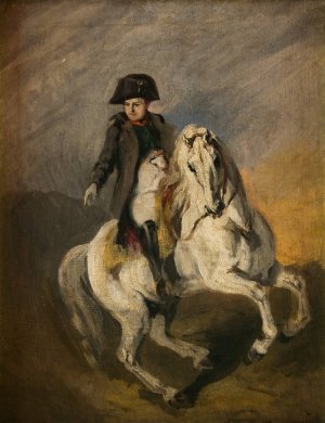 Napoleon on a Grey Horse by Piotr Michalowski Oil Painting