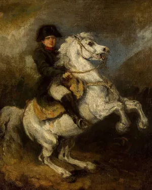 Napoleon on horseback by Piotr Michalowski Oil Painting