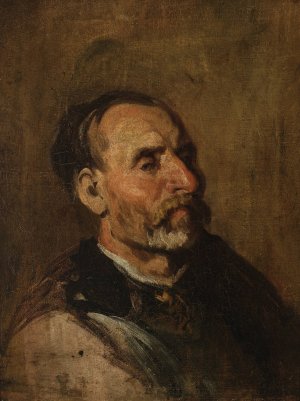 Old Villager by Piotr Michalowski Oil Painting