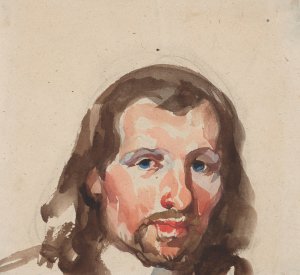 Portrait of a peasant by Piotr Michalowski Oil Painting
