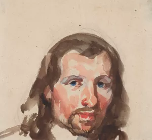 Portrait of a peasant by Piotr Michalowski Oil Painting