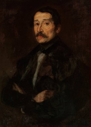 Portrait of Eustachy Wasowicz by Piotr Michalowski Oil Painting