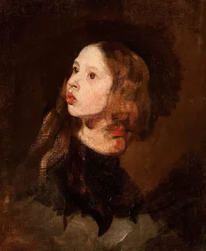 Portrait of Maria Michalowska by Piotr Michalowski Oil Painting