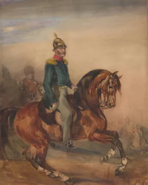 Portret konny cara Mikolaja I by Piotr Michalowski Oil Painting