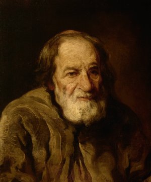 Study of an Old Peasant by Piotr Michalowski Oil Painting