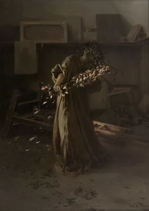 Phantoms in the Studio - Despair by Piotr Stachiewicz Oil Painting