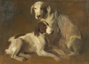 Hundestudie by Piotr Von Michalowski Oil Painting