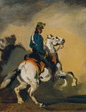 Osterreichischer Husar by Piotr Von Michalowski Oil Painting