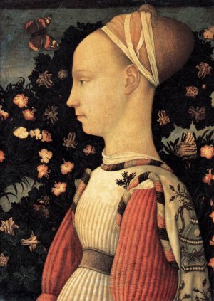 Portrait of a Princess of the House of Este by Pisanello Oil Painting