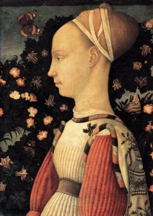 Portrait of a Princess of the House of Este Oil painting by Pisanello