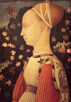 Portrait Of Ginervra D'Este Oil painting by Pisanello