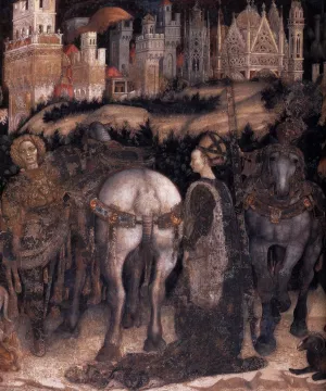 Saint George and the Princess of Trebizond Detail by Pisanello Oil Painting