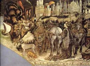 Saint George and the Princess of Trebizond Oil painting by Pisanello
