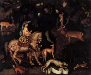 Vision of St Eustace by Pisanello Oil Painting