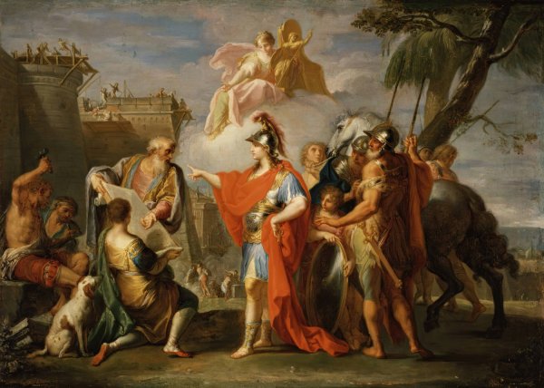 Main Product Photo of Alexander the Great Founding Alexandria  Painting by Placido Costanzi