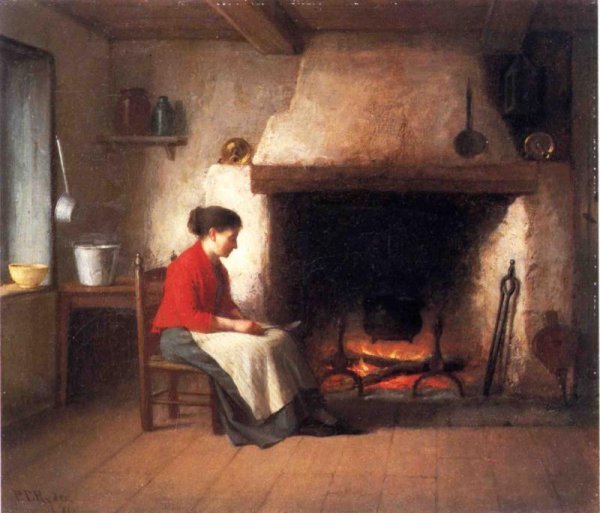 Main Product Photo of By the Hearth Painting by Platt Powell Ryder