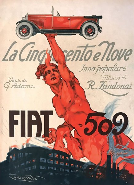 Main Product Photo of Fiat 509 - La Cinquecento E Nove  Painting by Plinio Codognato