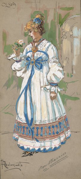 Olga con strascico by Plinio Codognato Oil Painting