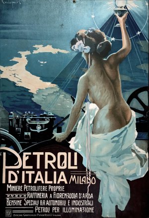 Petroli D'Italia Milano by Plinio Codognato Oil Painting
