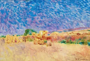 Avanzi romani a Leptis Magna, Libya Oil painting by Plinio Nomellini