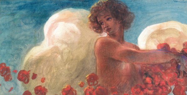 Main Product Photo of Daydreaming Painting by Plinio Nomellini