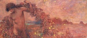 Lost In Thought by Plinio Nomellini Oil Painting