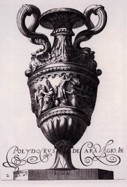 Design for a Vase by Polidoro Da Caravaggio - Hand-Painted Oil Painting Reproduction