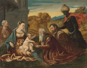 The Adoration of the Magi by Polidoro Da Lanciano Oil Painting