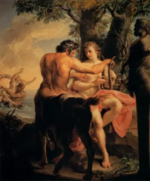 Achilles and the Centaur Chiron by Pompeo Batoni Oil Painting