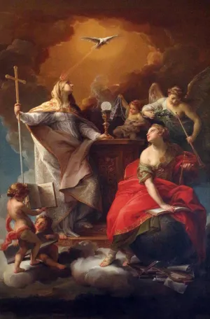 Allegory Of Religion by Pompeo Batoni Oil Painting