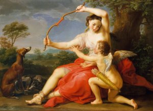 Diana and Cupid by Pompeo Batoni Oil Painting