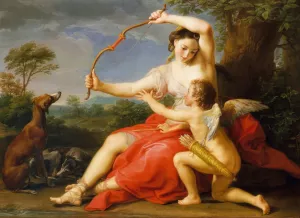 Diana and Cupid by Pompeo Batoni Oil Painting